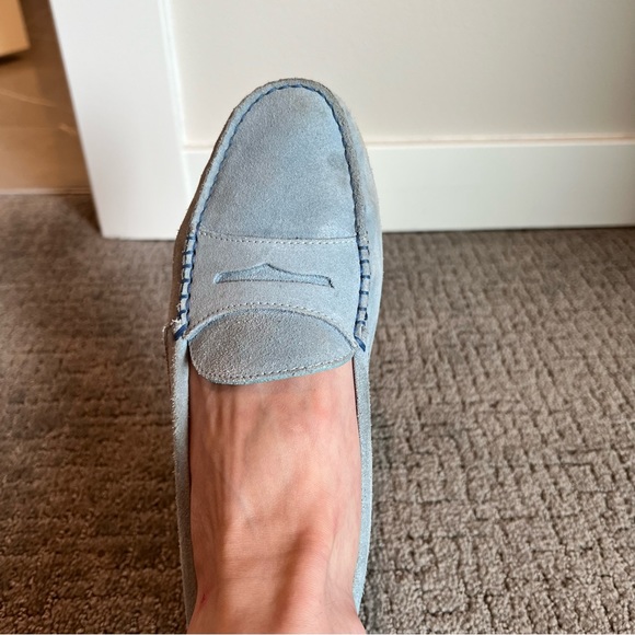 Used Italian Mario Vittamdi Blue Suede Loafers! Size 40 - Picture 4 of 10